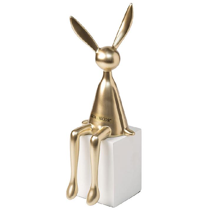 Статуэтка Garda Decor Кролик, цвет золото
