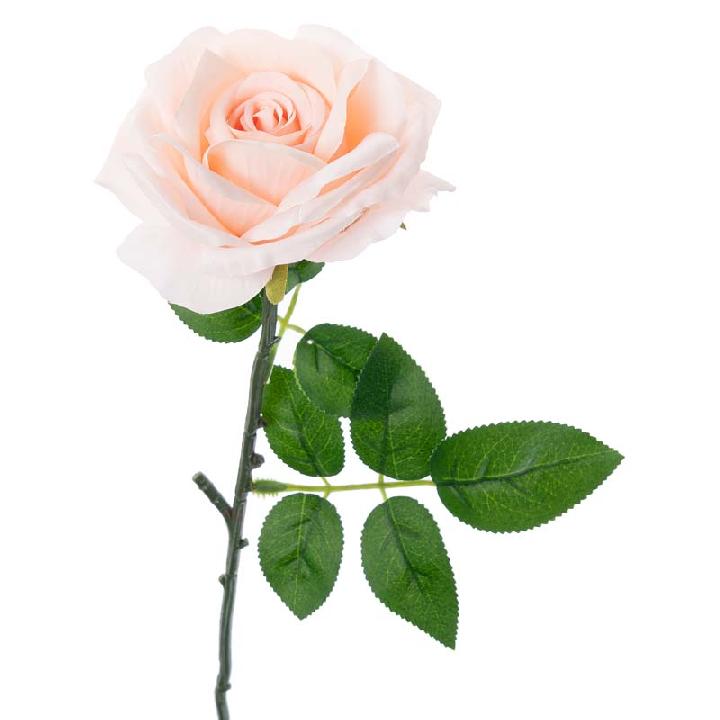 Цветы искусственные FloDecor Роза 60см, цвет светло-розовый