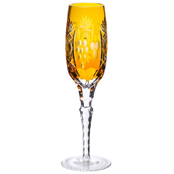 Фужер для шампанского Ajka Crystal Grape 180мл, янтарный