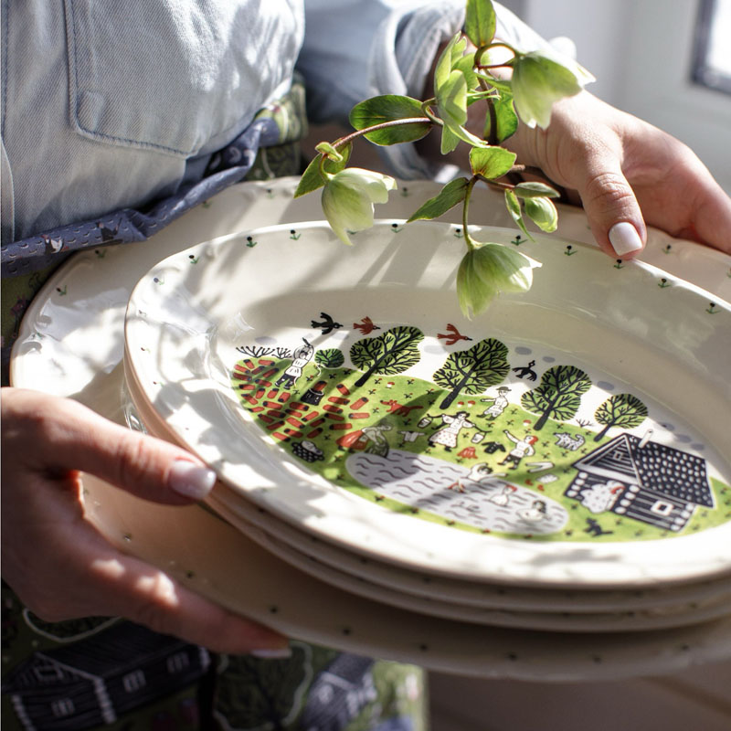Тарелка суповая Дымов Керамика Огород Уткина Жатва