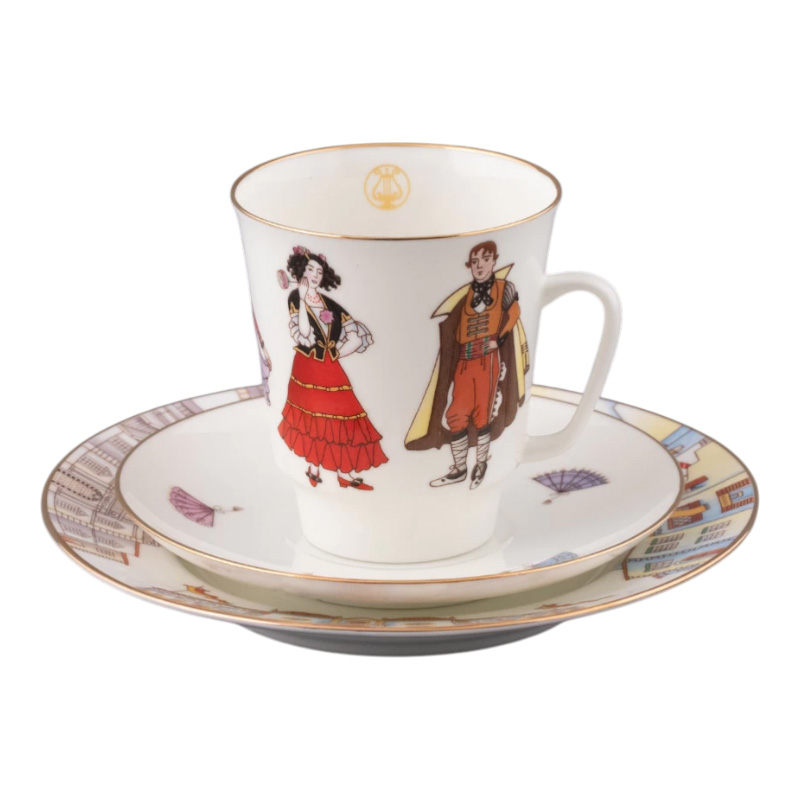 Набор для чая на 1 персону Императорский фарфоровый завод Мировая опера Кармен