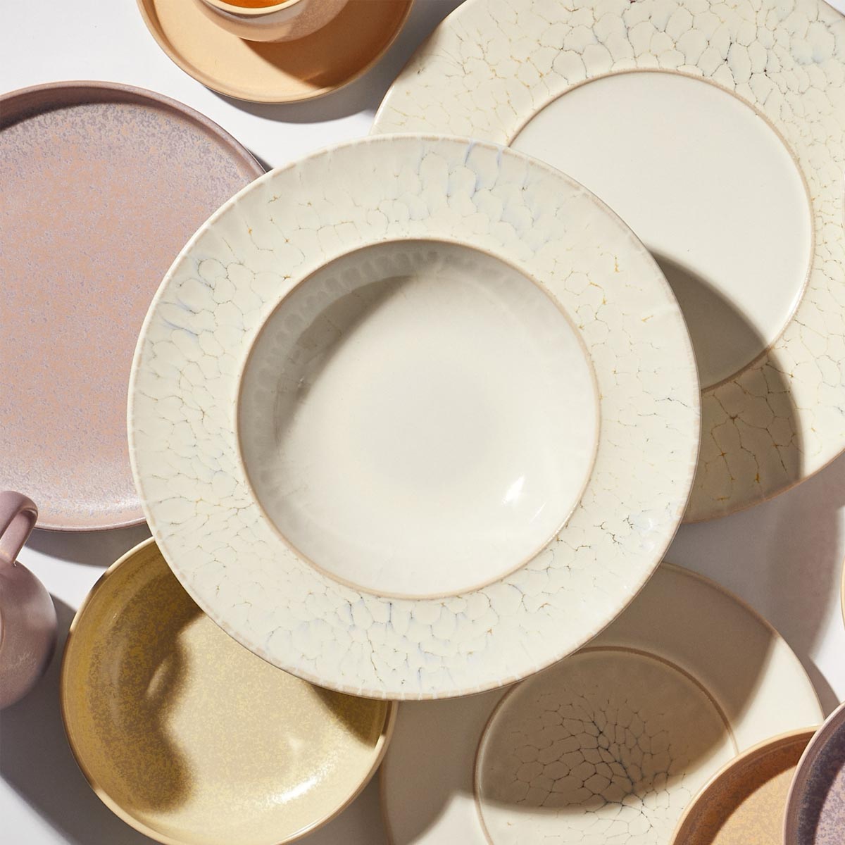 Тарелка глубокая 27см Kenai Ceramics Cheshuya, цвет белый