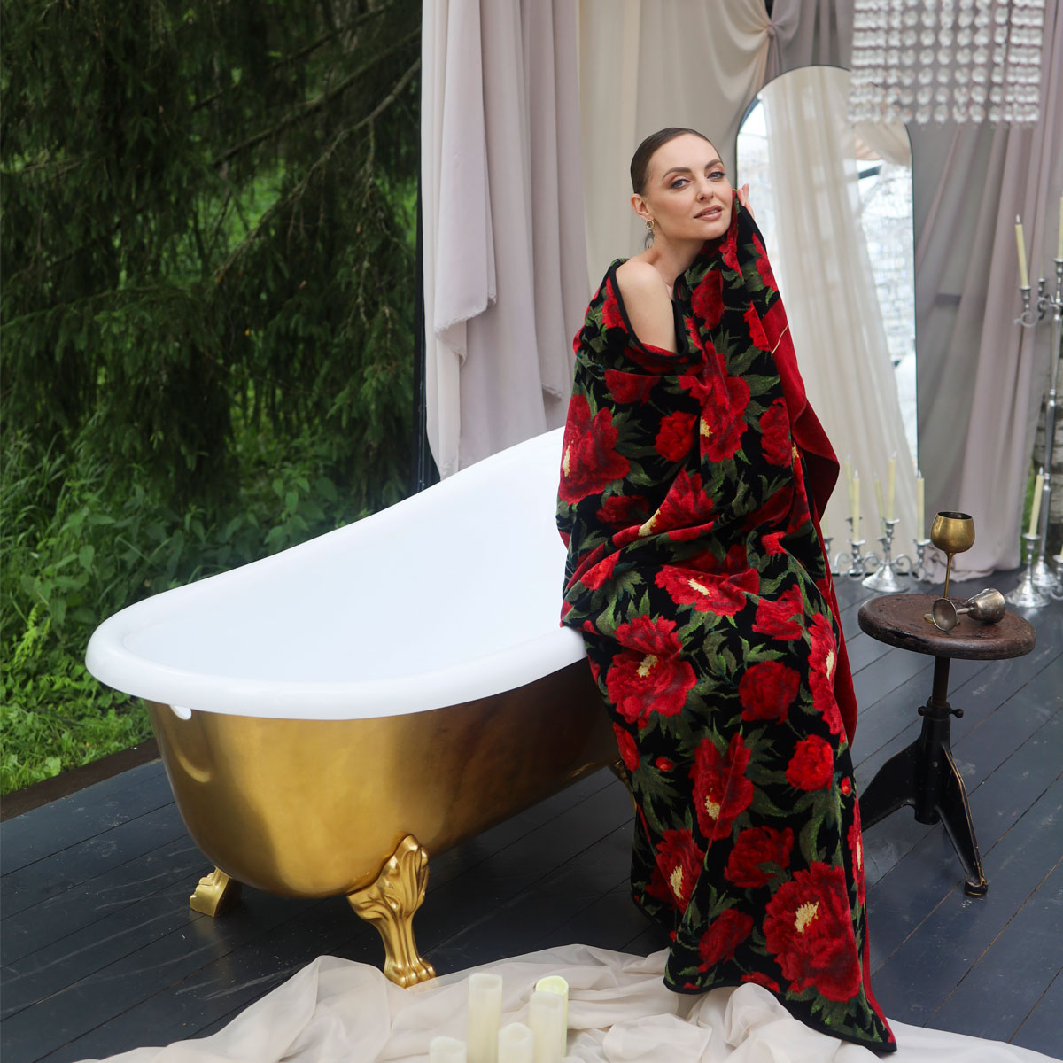 Полотенце Feiler Isabella 50x100см, цвет черный