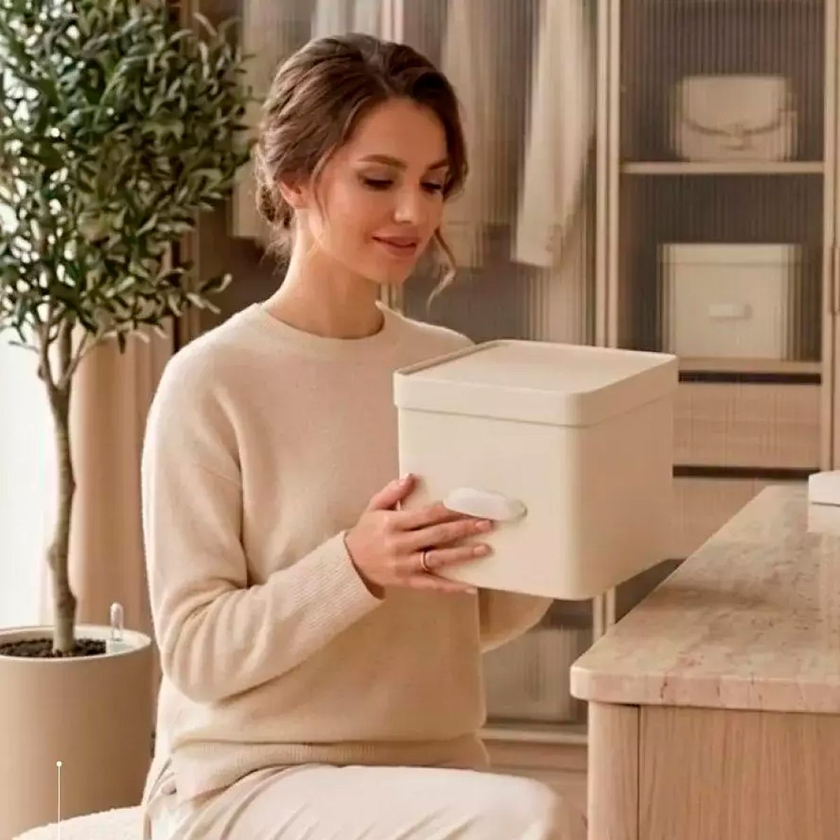 Коробка для хранения Rompicato Cube S, цвет белый