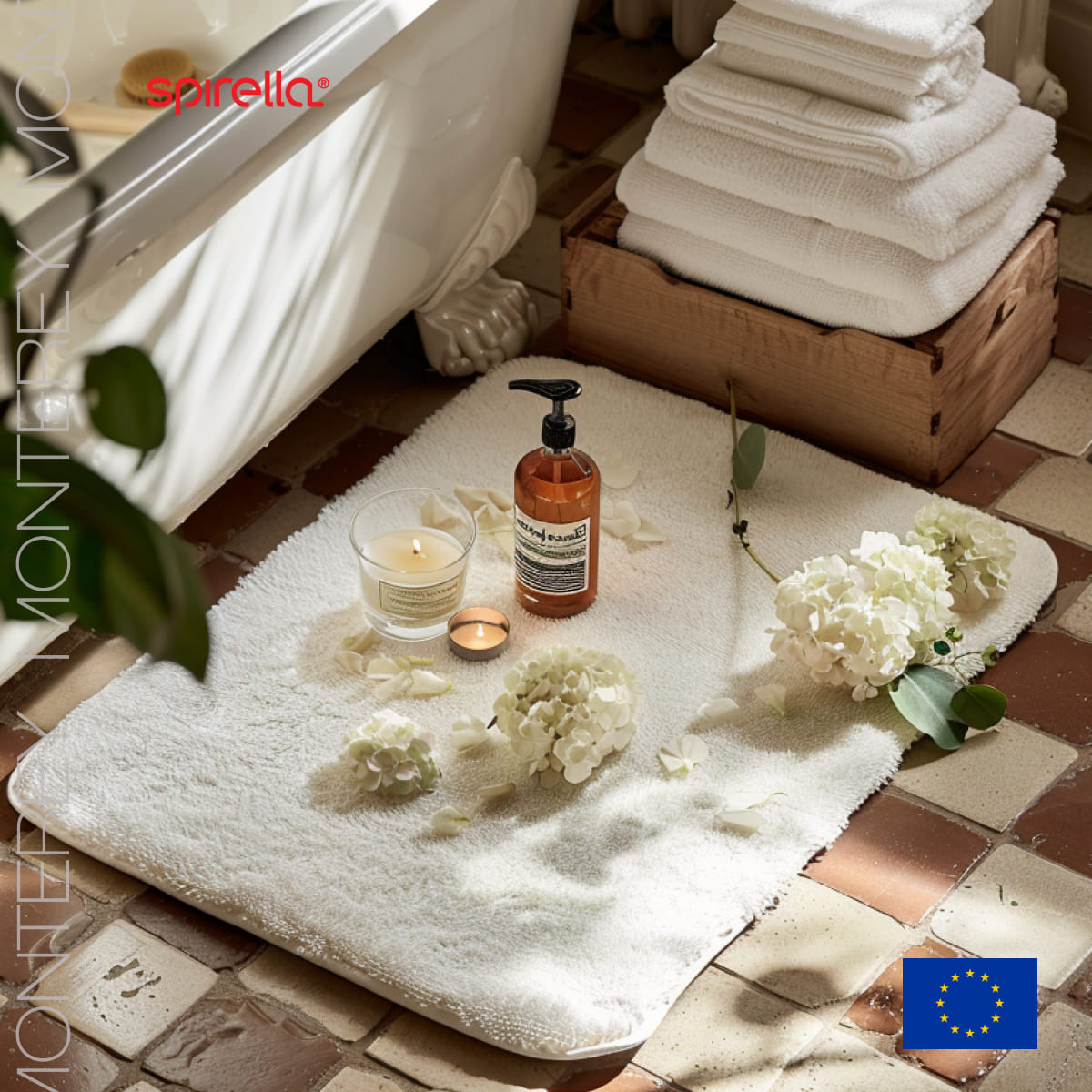 Коврик для ванной Spirella Monterey 70x120см, белый