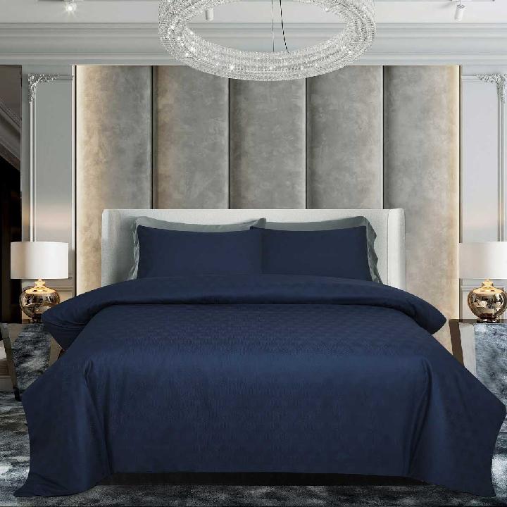 Комплект постельного белья 2-спальный Pappel Jacquard Blue cube dot