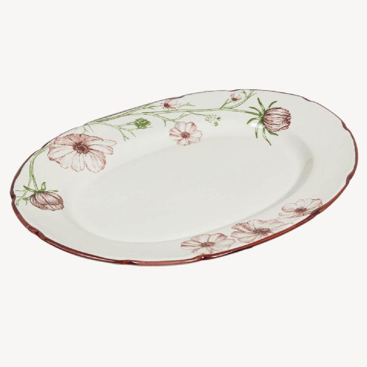 Блюдо овальное Дымов Керамика Космея Утро 07.00