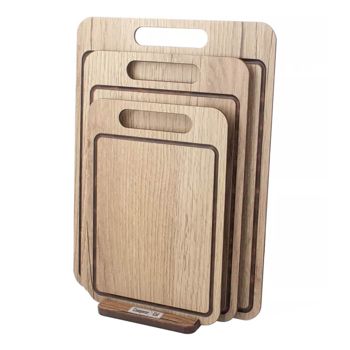 Набор разделочных досок на подставке ComposeEat Everyday дуб натуральный, 3шт