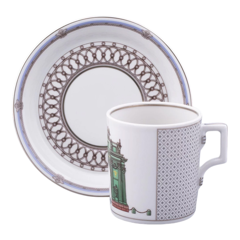 Чайная пара Императорский фарфоровый завод Серебряный город 220мл