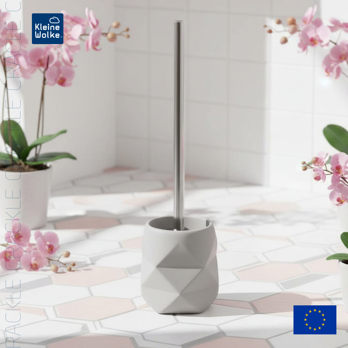 Ерш с подставкой Kleine Wolke Crackle Platinum