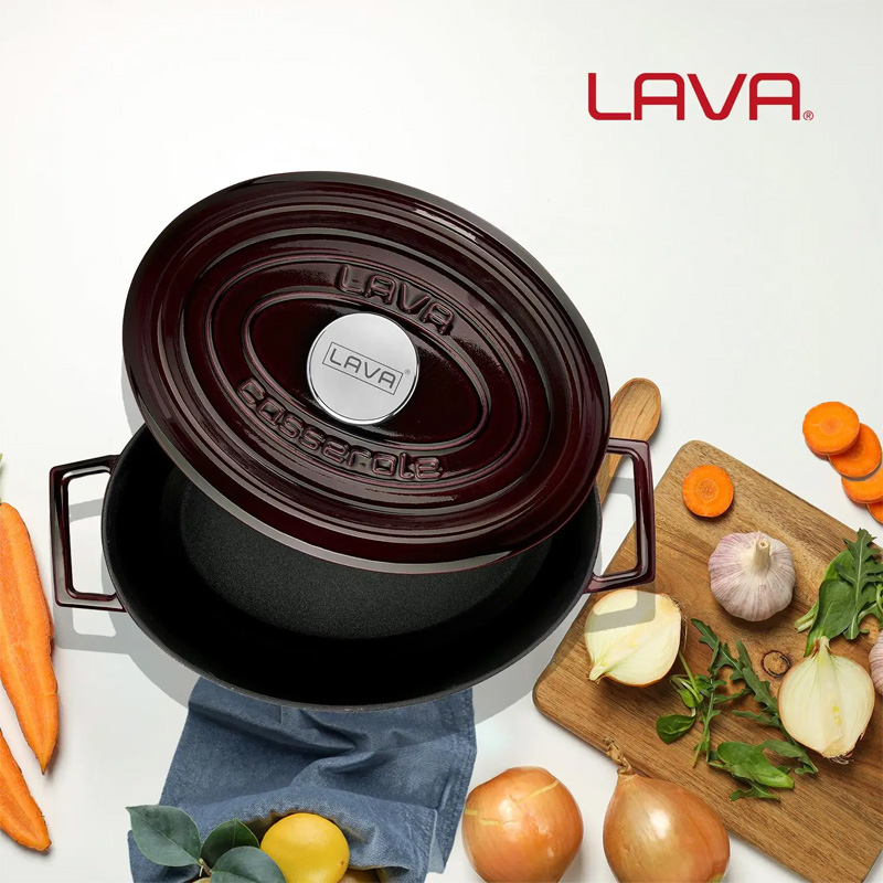 Утятница чугунная Lava 3,91л, цвет фиолетовый