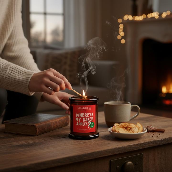 Свеча ароматическая Ucandles by Gor Maison Christmas Wherere My Baked apples