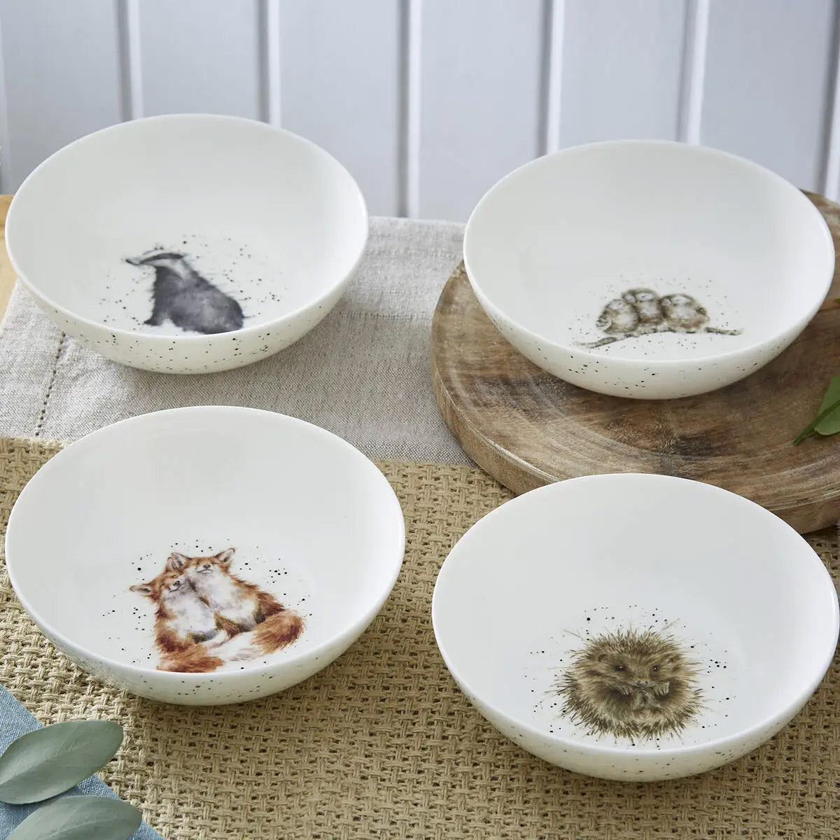 Набор салатников Royal Worcester’s Wrendale Designs Барсук, еж, лиса, сова 4шт