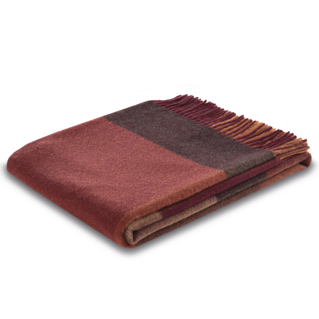 Плед 130x170см Biederlack Naturals & Plaids Pleasant Ruby