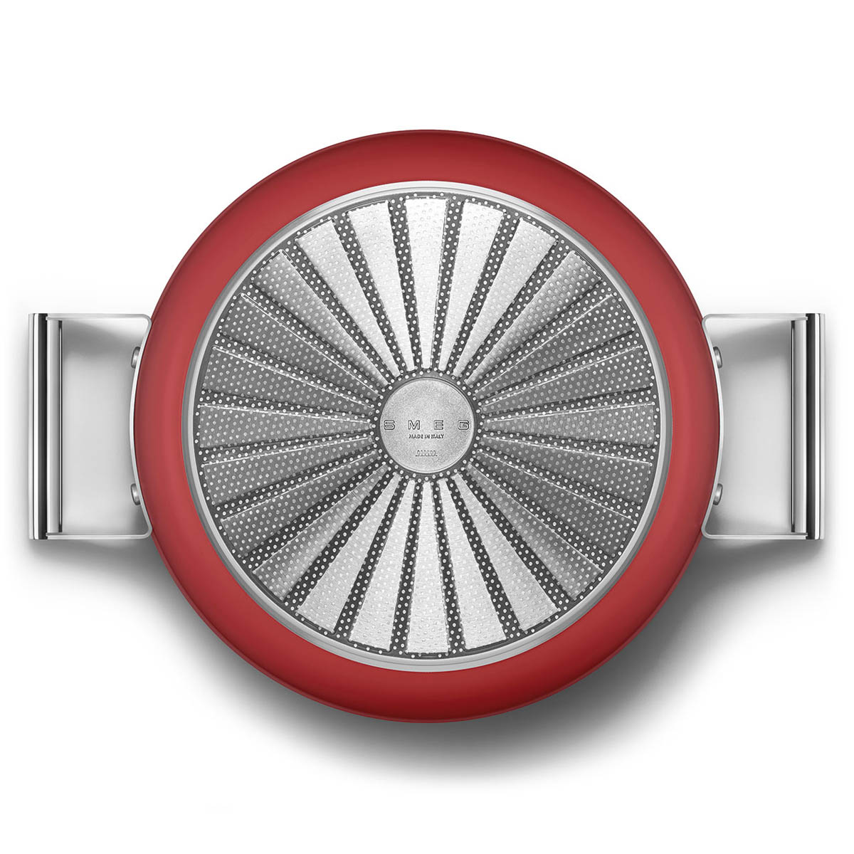 Сковорода глубокая с крышкой Smeg 50’s Style 28см, red