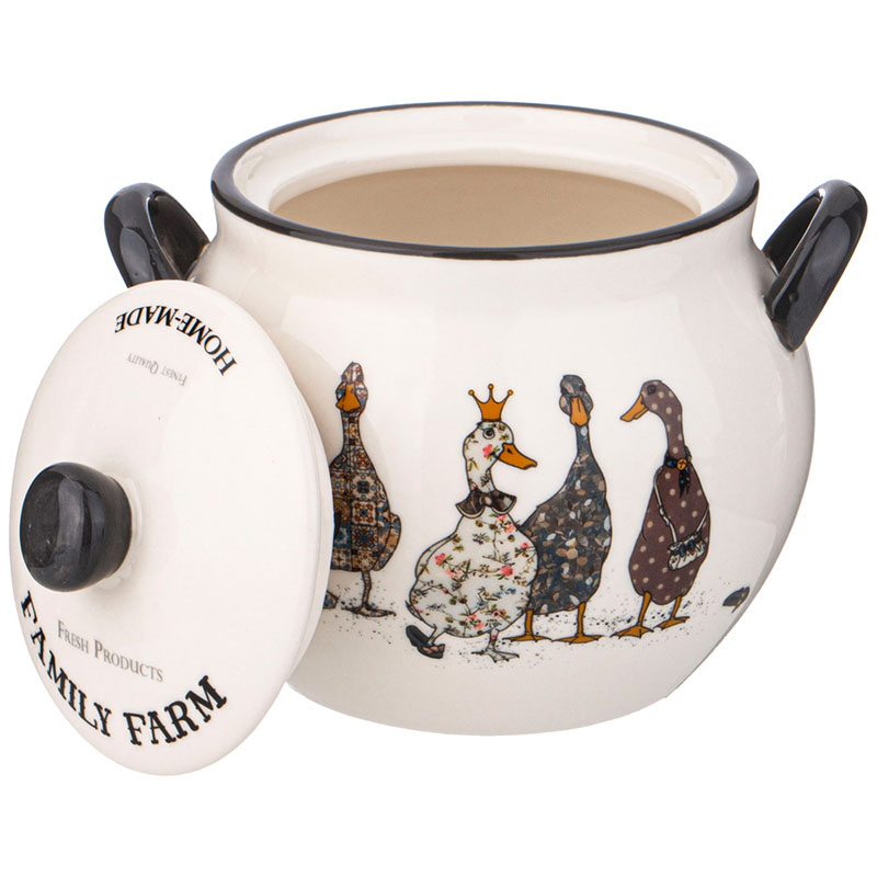 Горшочек для запекания с крышкой Agness Family farm 600мл