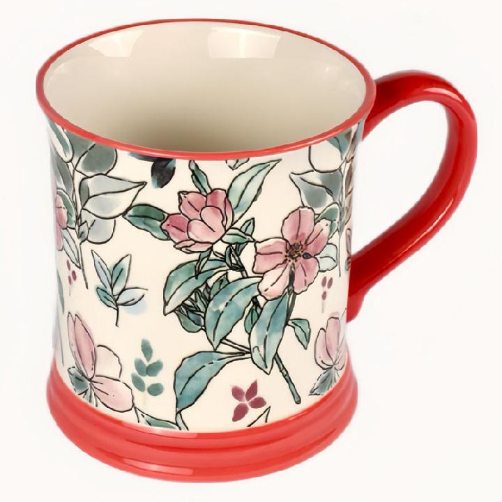 Кружка Дымов Керамика Флора красная