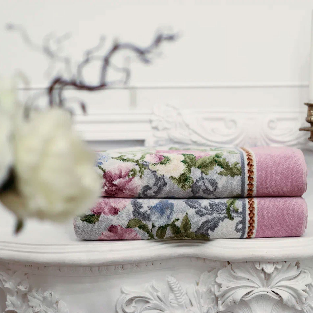 Полотенце Feiler Ekaterina 75x150см, цвет сиреневый