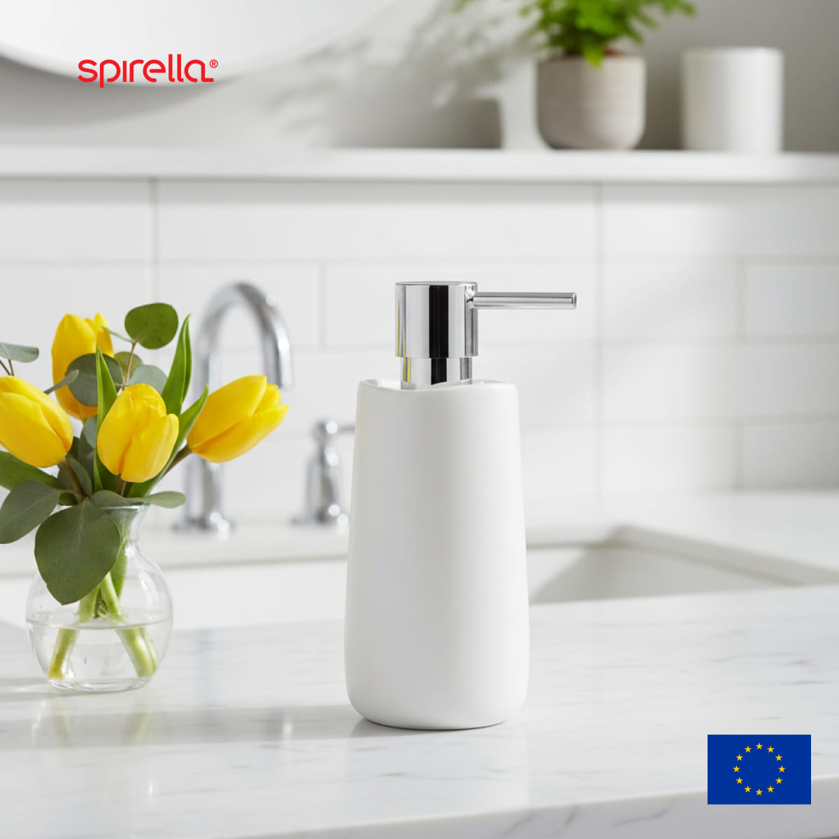 Дозатор для жидкого мыла Spirella Sina, белый