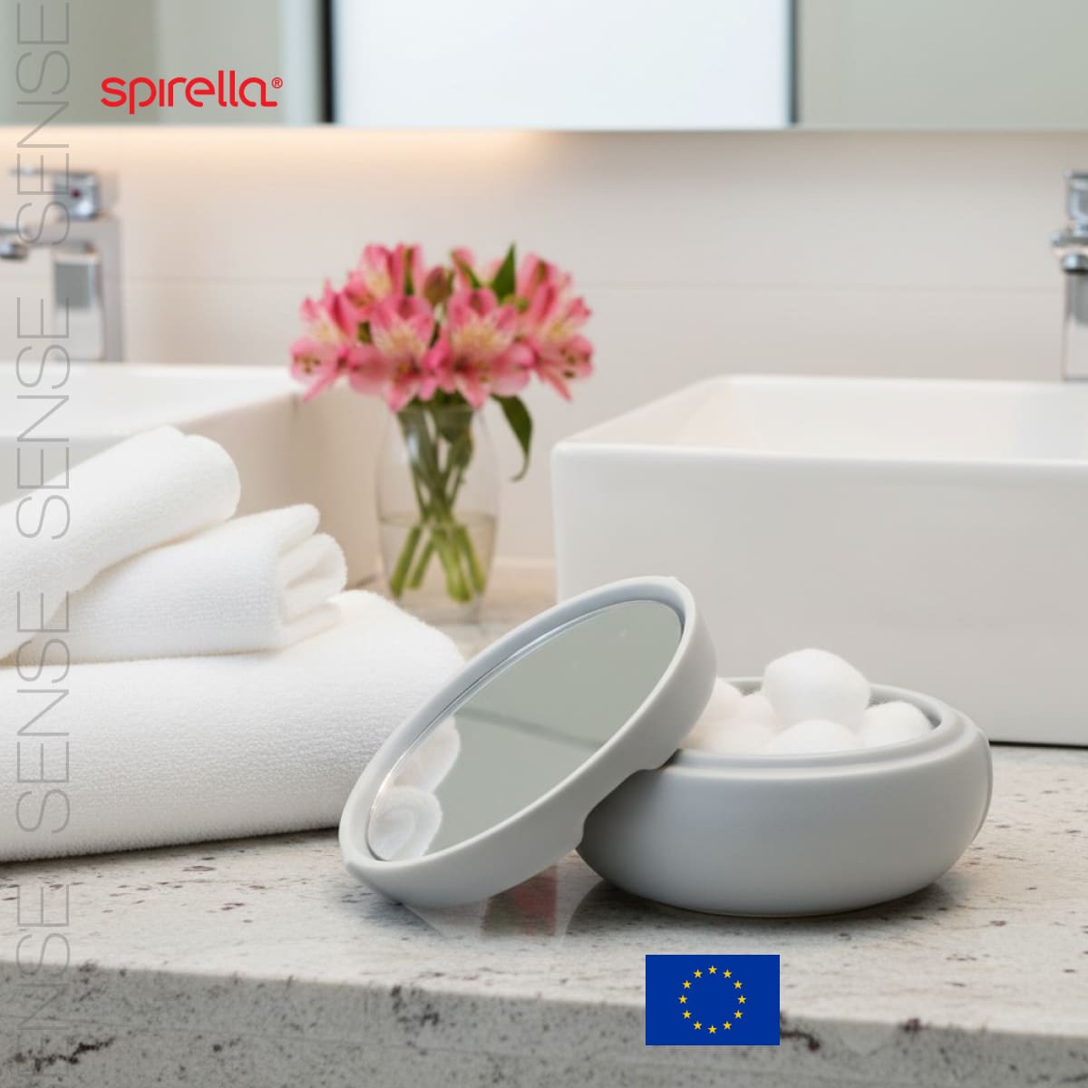 Шкатулка для аксессуаров Spirella Sense, цвет светло-серый, матовый