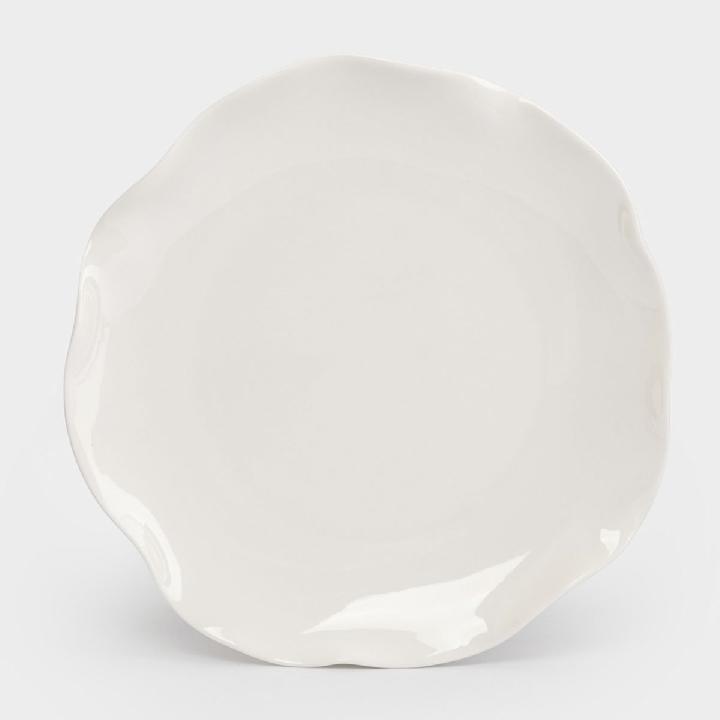 Тарелка закусочная Anna Lafarg White Ocean Волнистый край