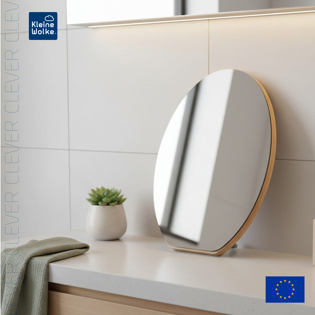Косметическое зеркало Kleine Wolke Clever Mirror 15х1,5х21см