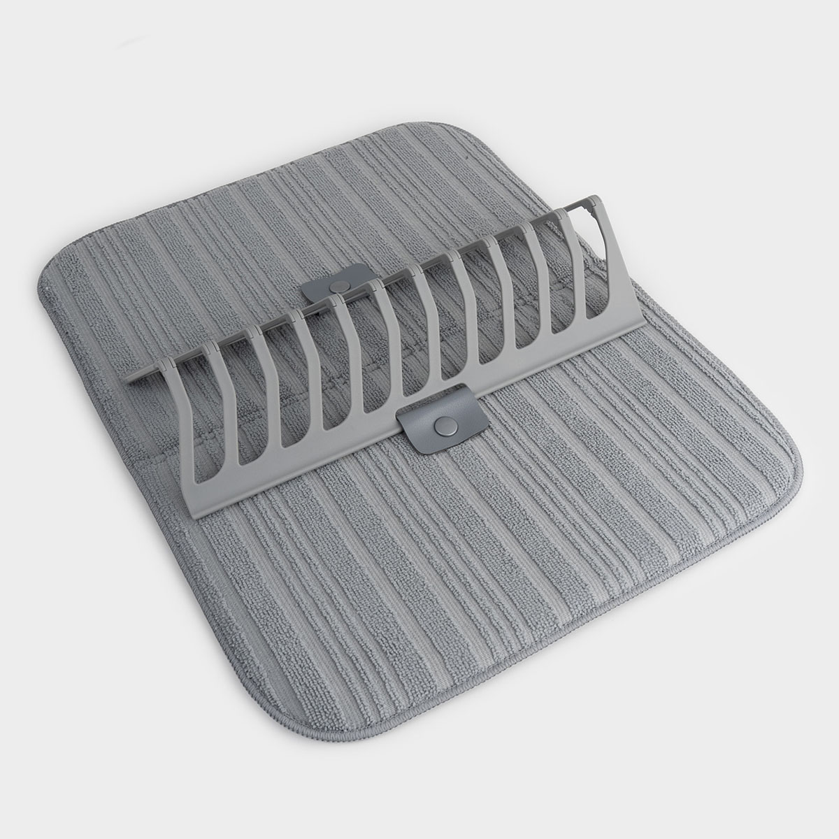 Коврик для сушки посуды с подставкой Anna Lafarg Dry Grey 35x46см