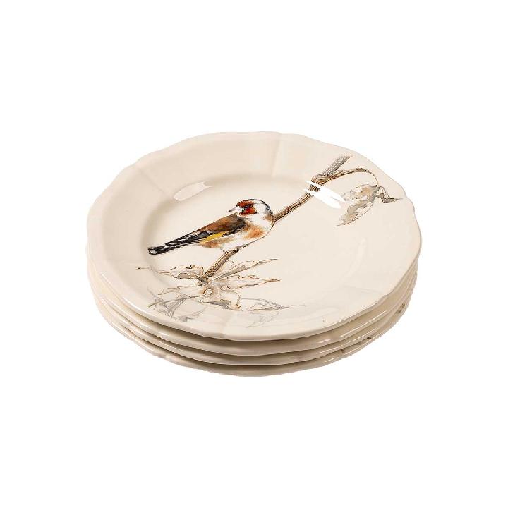 Набор тарелок для канапе Gien Oiseaux Foret, 4шт