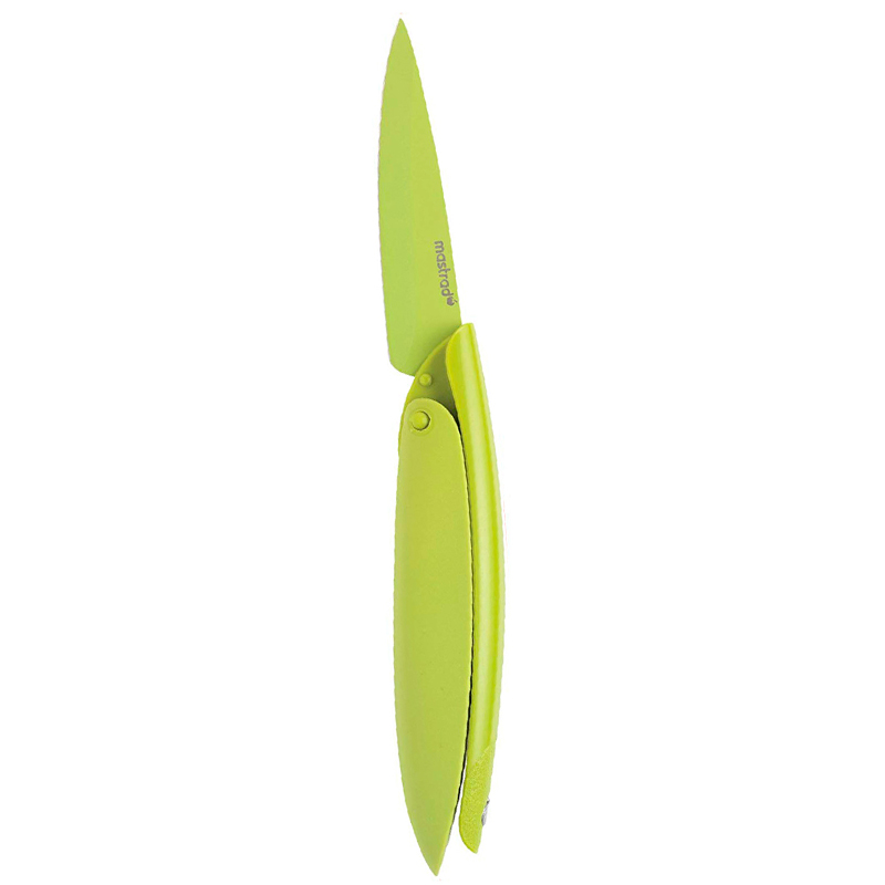 Нож стальной Mastrad лезвие 10см, зеленый