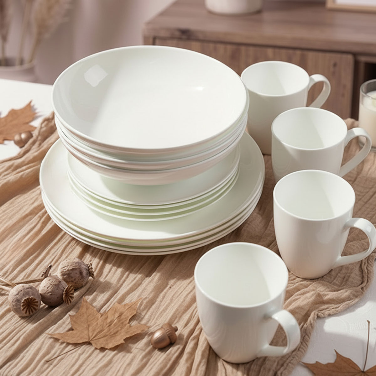 Набор обеденный Zapel Table Blanche 16 предметов на 4 пeрсоны