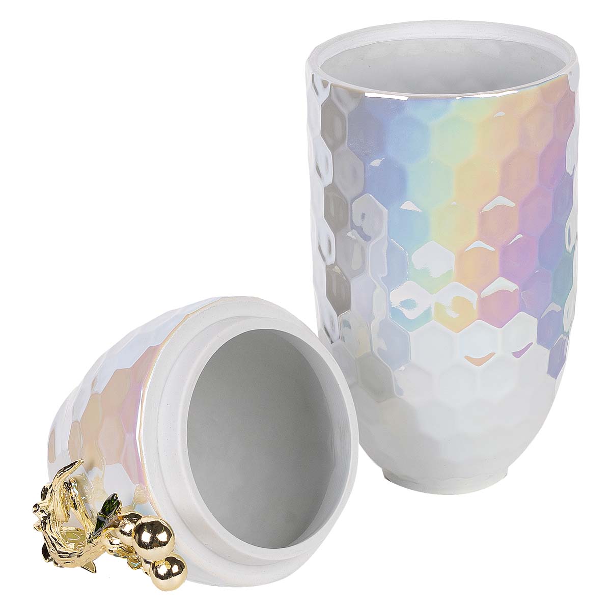 Ваза с крышкой Garda Decor 16x12x33см