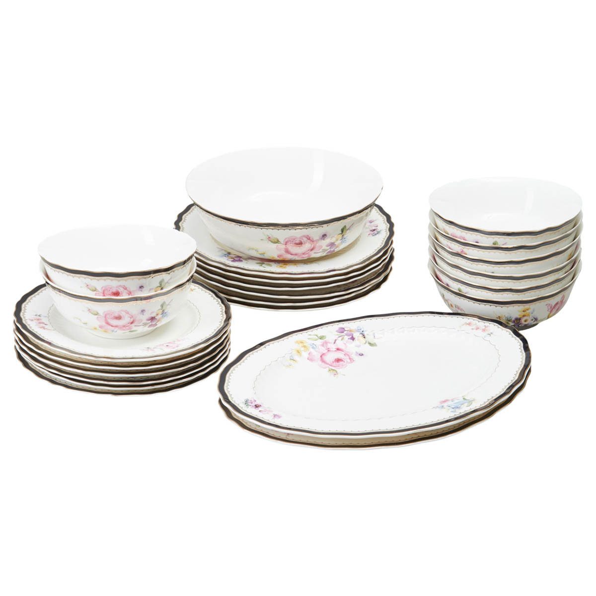Сервиз обеденный Lefard Мейсенский Букет 23 предмета на 6 персон