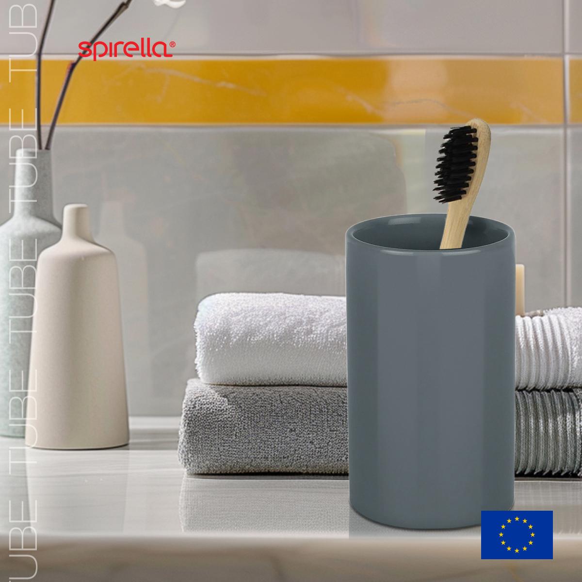 Стакан для зубных щеток Spirella Tube Dark Grey
