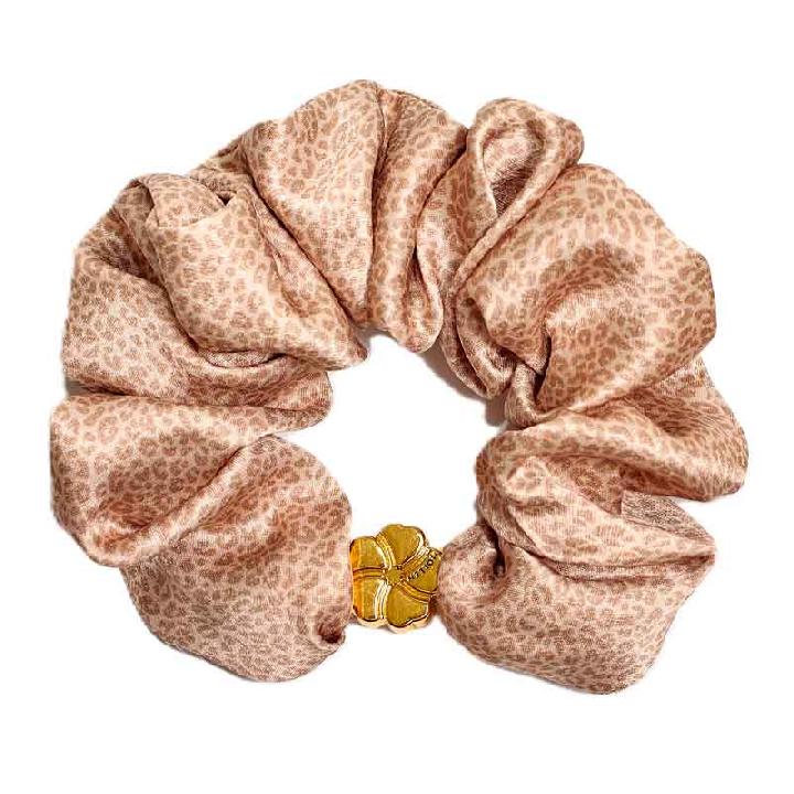 Шелковая резинка для волос Mollen Фелина бежевая