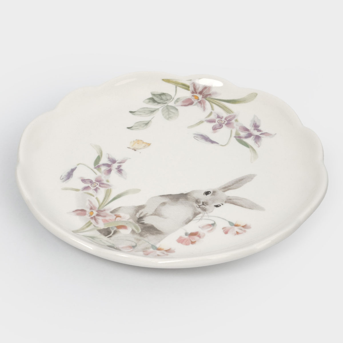 Тарелка закусочная Anna Lafarg Пасха Натуральная Кролик с цветами