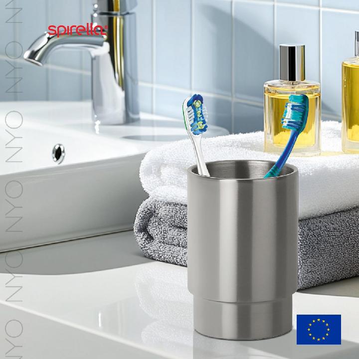 Стакан для зубных щеток Spirella Nyo, матовая сталь