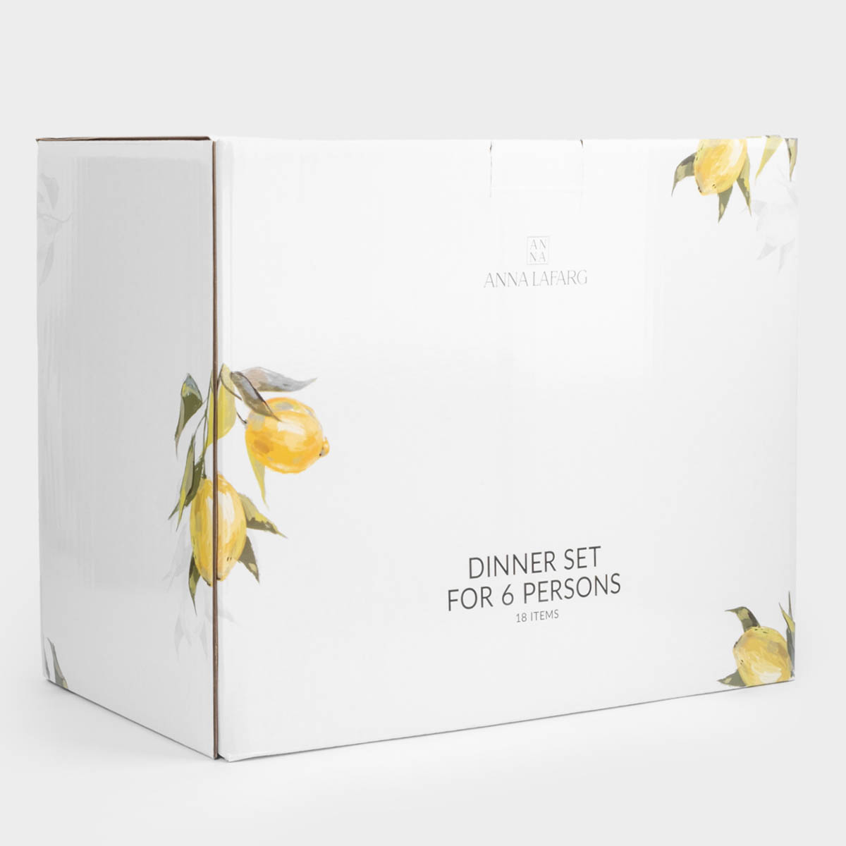 Сервиз обеденный Anna Lafarg Лимоны 18 предметов на 6 персон