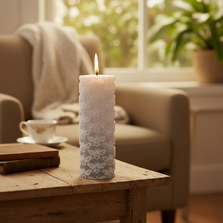 Свеча фигурная Zapel Апини большая, цвет серый