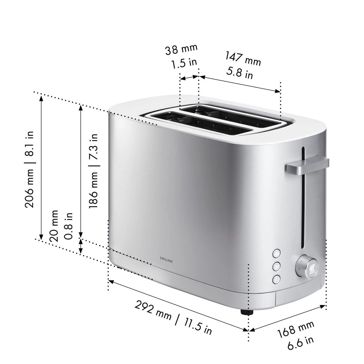Тостер на 2 слота с решеткой Zwilling Enfinigy