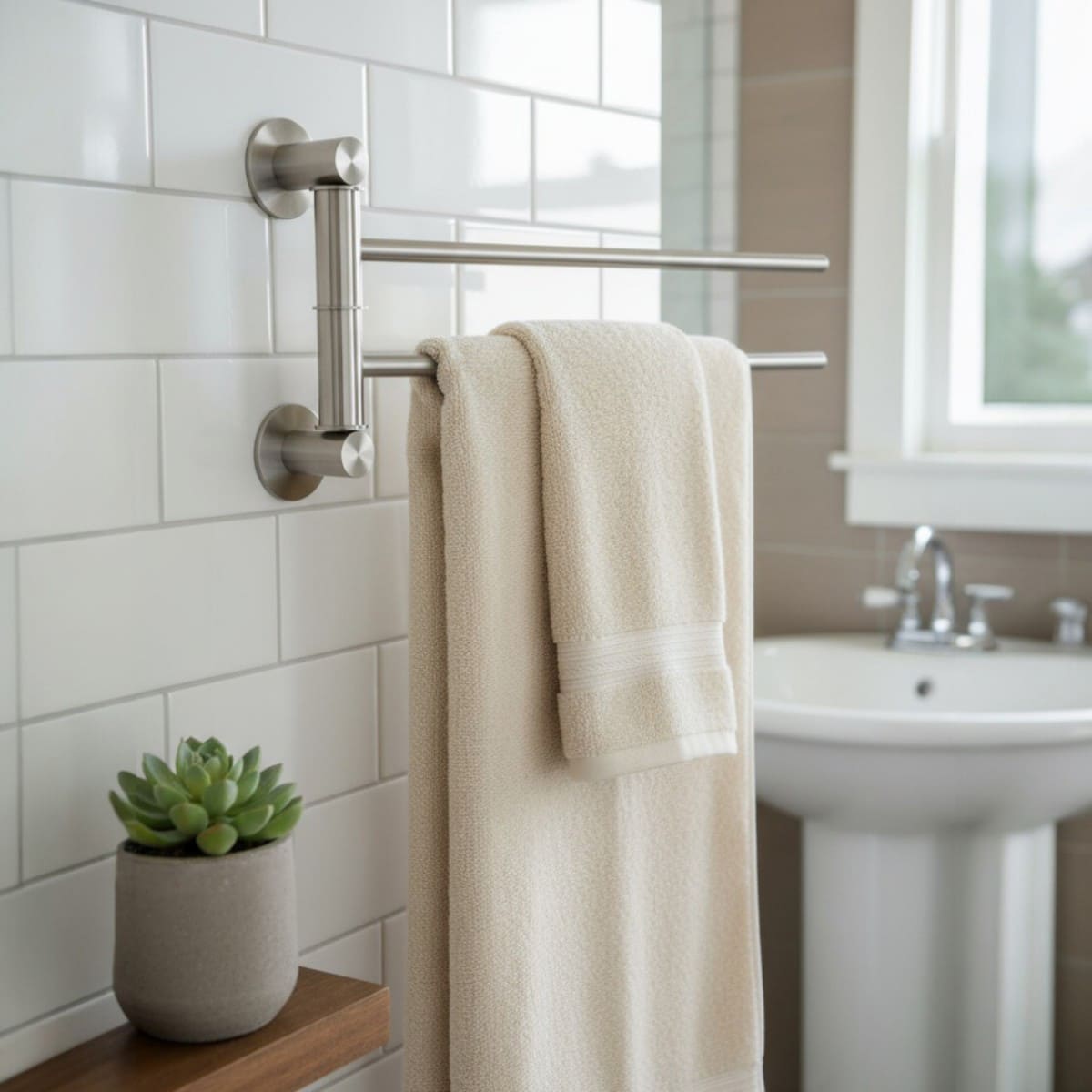 SIWA Держатель для полотенец двойной, 43 x 5.5 см, нерж. ст.