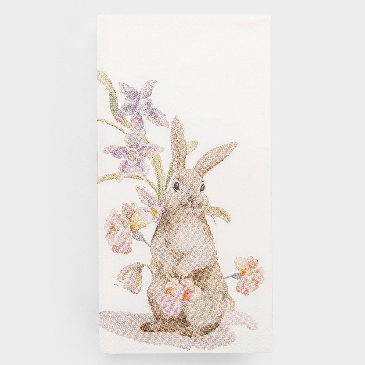 Салфетки бумажные Anna Lafarg Пасха Натуральная Кролик в цветах, 20шт