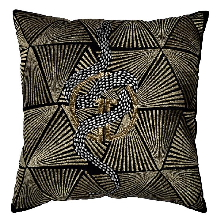 Подушка декоративная с бисером, стеклярусом и вышивкой Garda Decor Антик