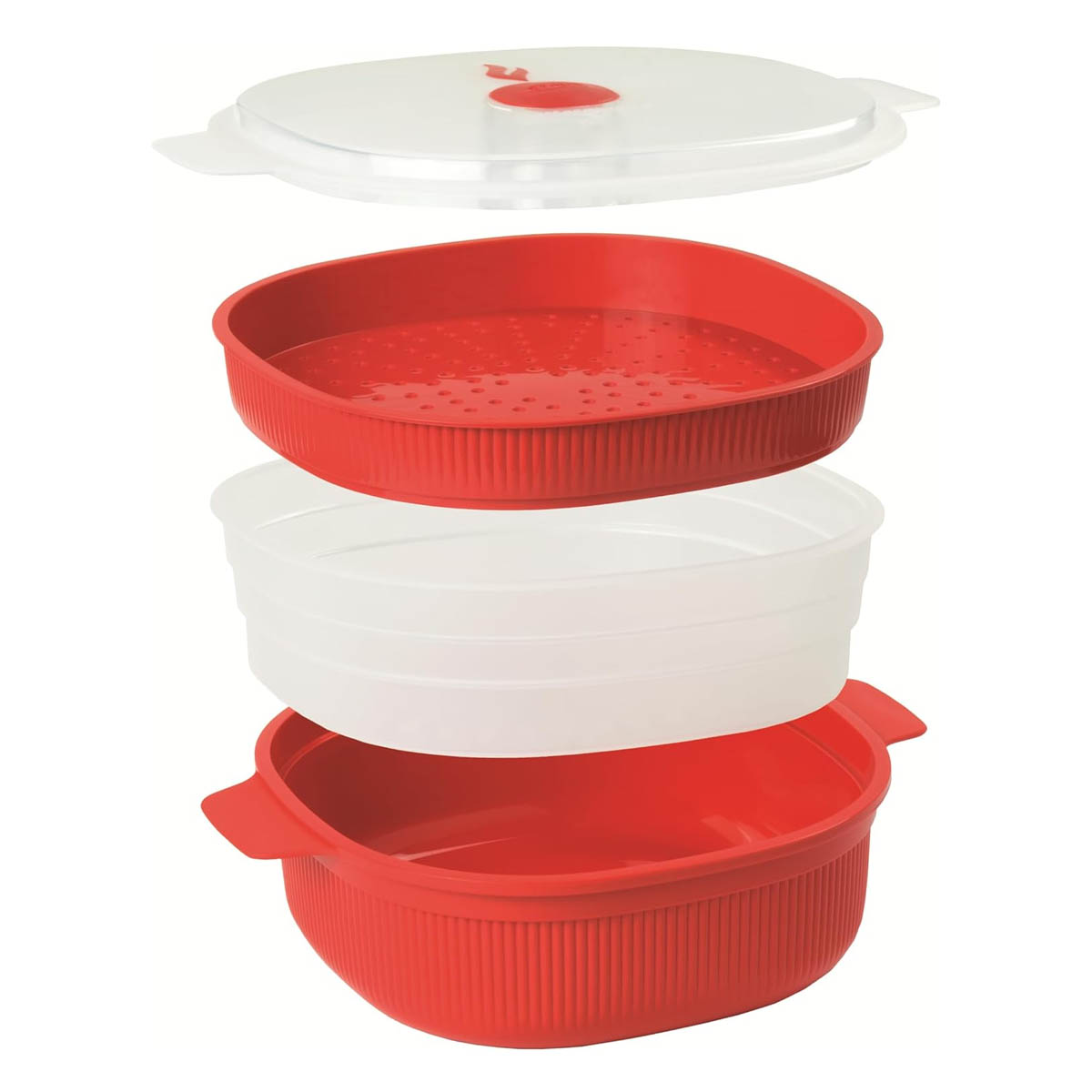 Емкость для приготовления на пару в микроволновой печи Snips MICROWAVE 4л, цвет  красный