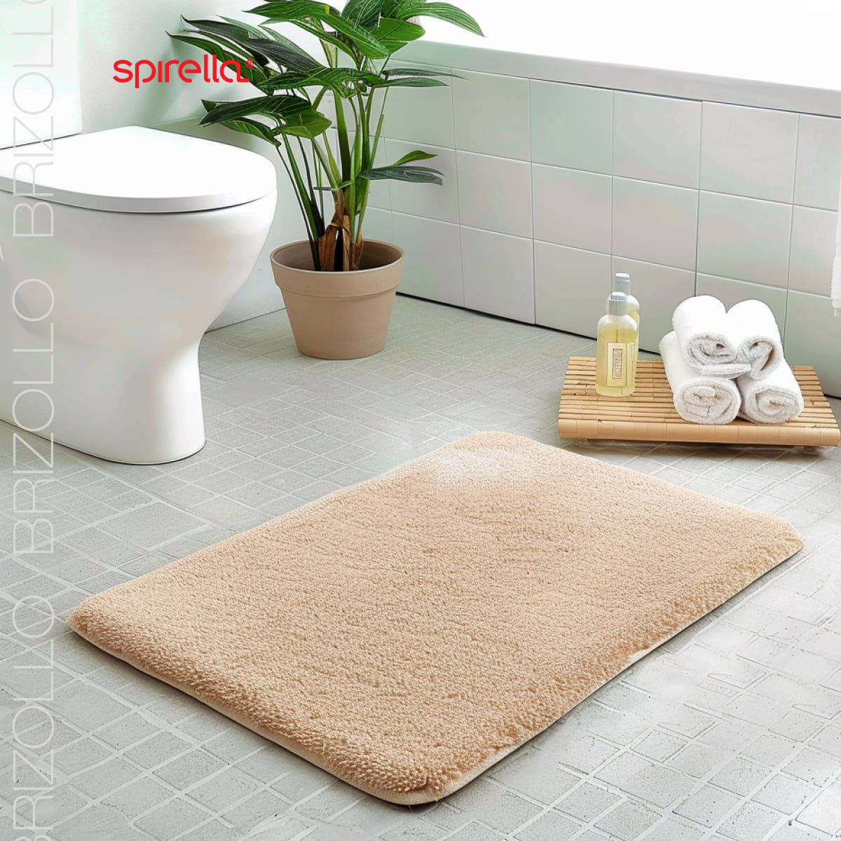 Коврик для ванной Spirella Brizzolo 70x120см, бежевый