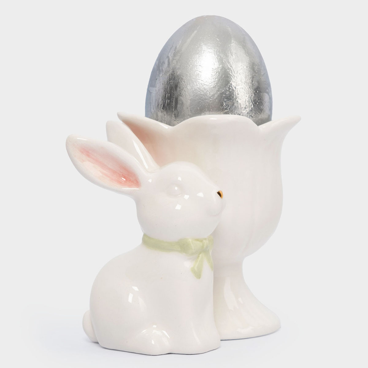 Подставка для яйца Anna Lafarg Пасха Золотая Кролик с цветком