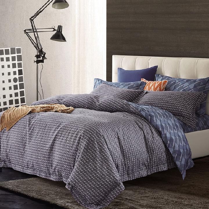Комплект постельного белья 1,5-спальный Pappel, сине-серый