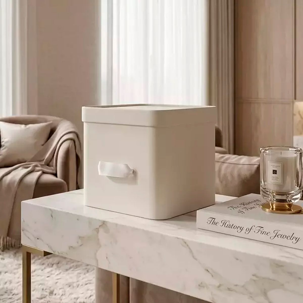 Коробка для хранения Rompicato Cube S, цвет белый