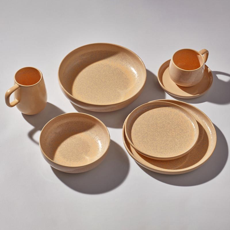 Тарелка плоская 17см Kenai Ceramics Luma, цвет персиковый