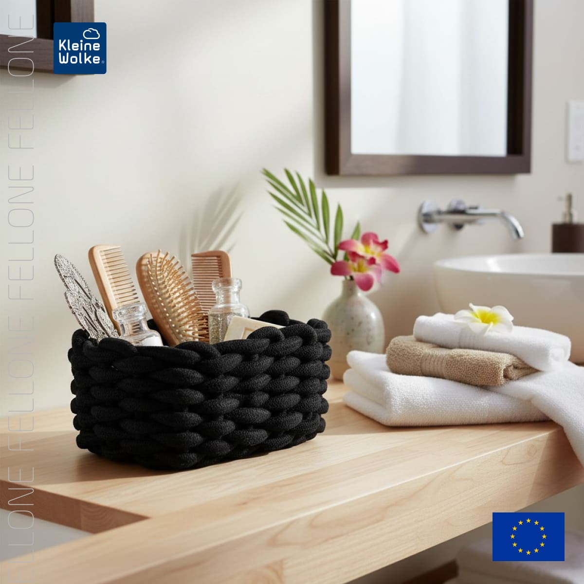 Корзина для хранения Kleine Wolke Fellone Black