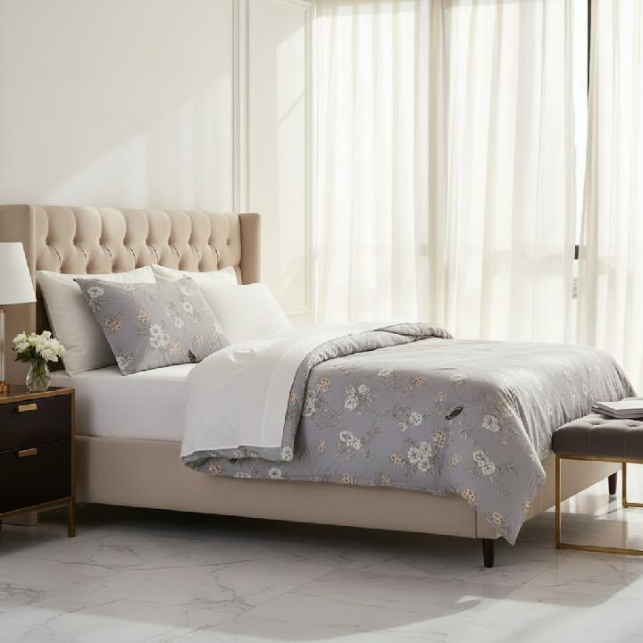 Комплект постельного белья 1,5-спальный Lameirinho, серый